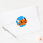 Sticker van Bulldog binnenshuis (Envelop)