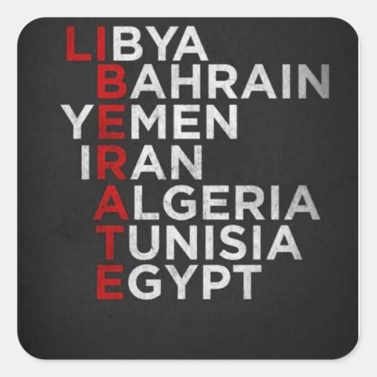 Sticker van de Arabische lente (Voorkant)
