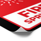 Sticker van de brandstrooier poster (Hoek)