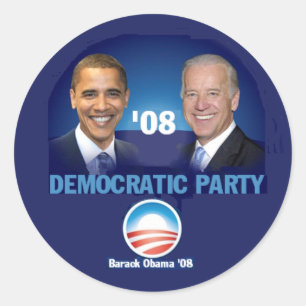 Sticker van de Democratische Partij