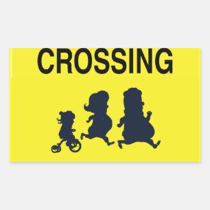 Sticker van de doorgaande familie