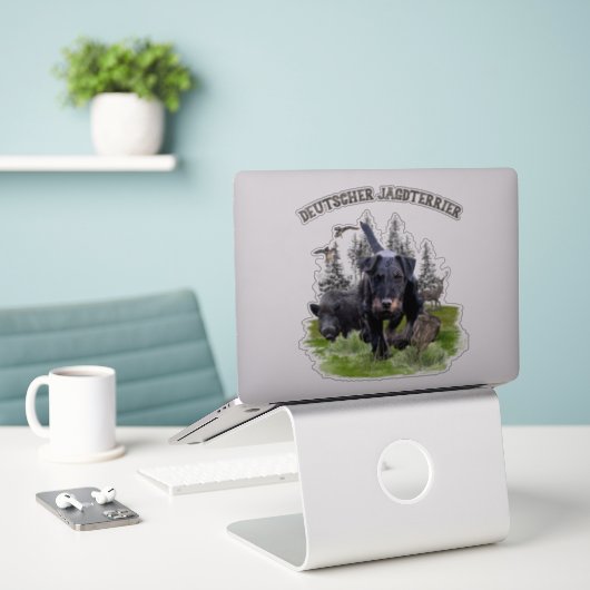 Sticker van de Duitse jaagterger (Laptop op bureau)
