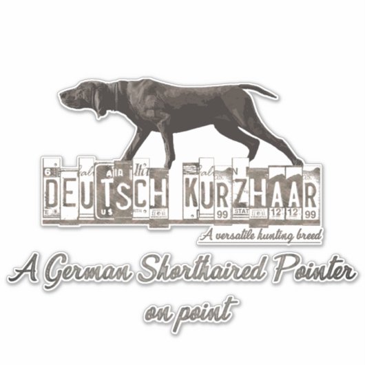 Sticker van de Duitse Shorthaired Pointers (SAP) (Voorkant)