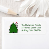 Sticker van de kerstkerstkaart voor de korte kerst (Insitu)