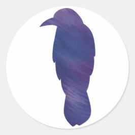 Sticker van de kraai in acrylstijl