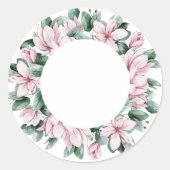 Sticker van de Magnolia bruiloft, transparant (Voorkant)