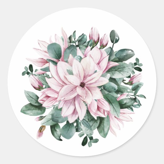 Sticker van de Magnolia bruiloft, transparant (Voorkant)
