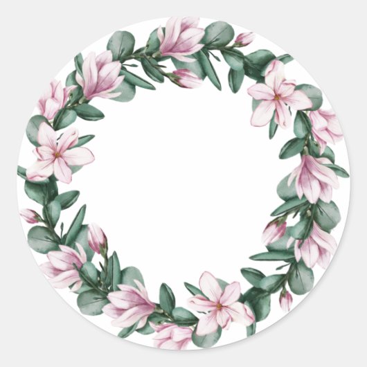 Sticker van de Magnolia bruiloft, transparant (Voorkant)