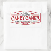 Sticker van de Olde Mode snoepsnoeren voor kerstmi (Tas)