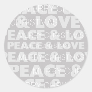 Sticker van de Peace and Love Holiday Round