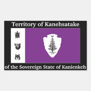 Sticker van de Republiek Kanienkeh (Mohawk Nation)