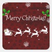 Sticker van de rode kerstman (Voorkant)