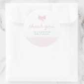 Sticker van de roze baby shower van Gingham (Tas)
