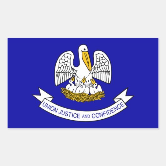Sticker van de staatsvlag van Louisiana (Voorkant)