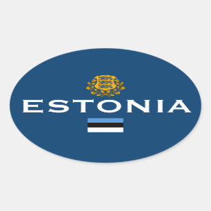 Sticker van de Stijl van Estland de Europese Ovale