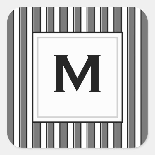 Sticker van de Strepen van het Monogram van de (Voorkant)