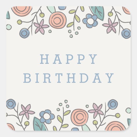 Sticker van de tuin Soiree - Cornflower (Voorkant)