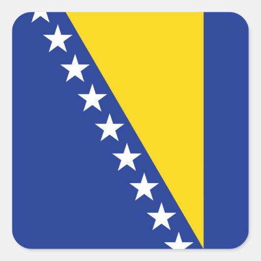 Sticker van de vlag van Bosnië-Herzegovina (Voorkant)