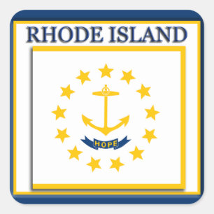 Sticker van de vlag van de deelstaat Rhode Island