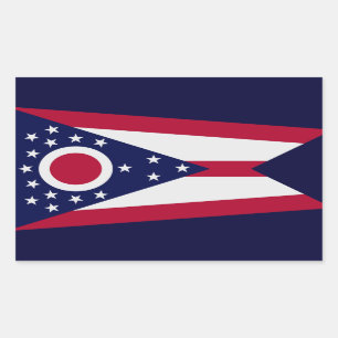 Sticker van de vlag van de Ohio-staat