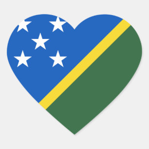 Sticker van de vlag van de Salomonseilanden