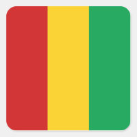 Sticker van de vlag van Guinee-Conakry
