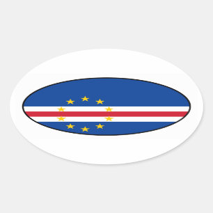 Sticker van de vlag van Kaapverdië