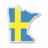 Sticker van de Zweedse vlag in Minnesota (Voorkant)
