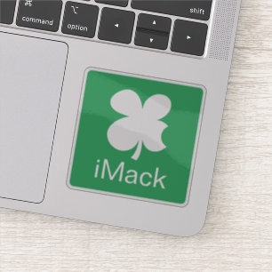 sticker van een grappige klaver voor laptop
