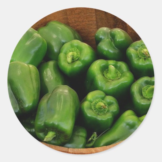 Sticker van een mandje paprika's (Voorkant)