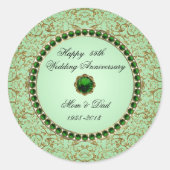 Sticker van Emerald Wedding-herdenkingsdag (Voorkant)