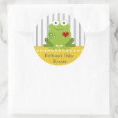 Sticker van geel en grijs Baby shower (Tas)