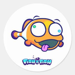 Sticker van gekalkte vis