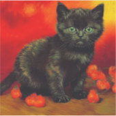 Sticker Van Gogh Black Kitten (Devant)