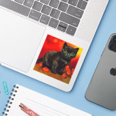 Sticker Van Gogh Black Kitten (Ordinateur portable avec iPhone)