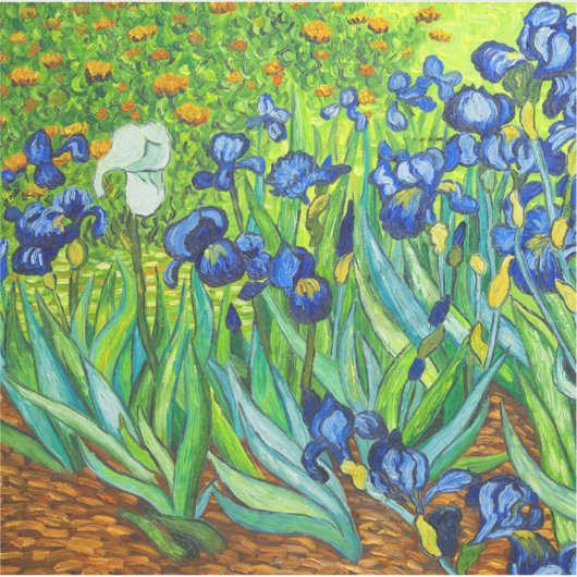 Sticker Van Gogh Irises (Devant)