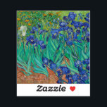 Sticker Van Gogh Irises. Impressionnisme vintage floral bl<br><div class="desc">Colonne Van Gogh "Irises". L'art de l'impressionnisme floral bleu.</div>