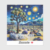Sticker Van Gogh moderne Joshua Tree Désert de Mojave Rand (Feuille)
