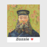 Sticker Van Gogh Postman. Art de l'impressionnisme de port<br><div class="desc">Van Gogh "The Postman (Joseph Roulin)" autocollant.</div>
