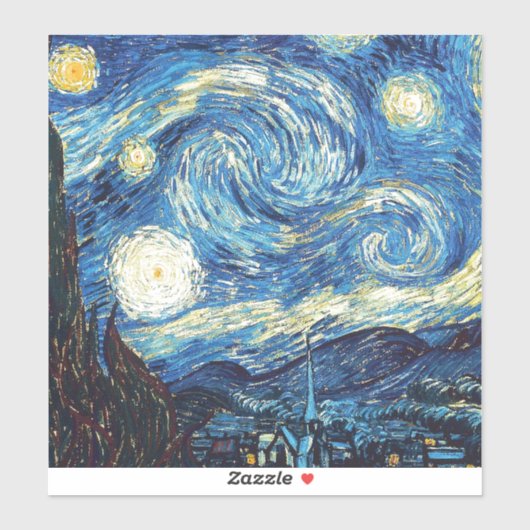 Sticker Van Gogh - Starry Night (Feuille)