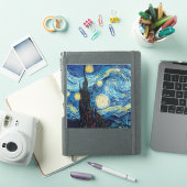 Sticker Van Gogh Starry Night Vintage Blue Masterpiece (Couverture iPad)