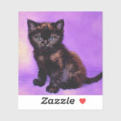 Sticker Van Gogh Style Chat pourpre (Feuille)