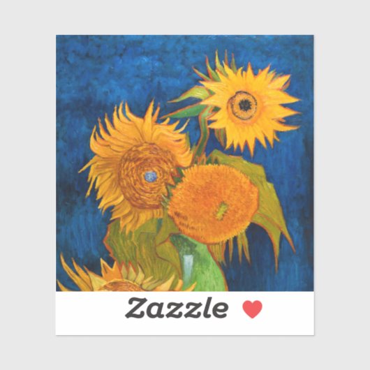 Sticker Van Gogh Sunflowers (Feuille)