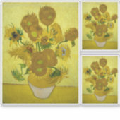 Sticker Van Gogh - Sunflowers, 4ème version, répétition (Devant)