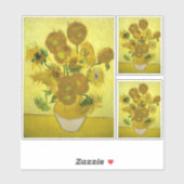 Sticker Van Gogh - Sunflowers, 4ème version, répétition (Feuille)