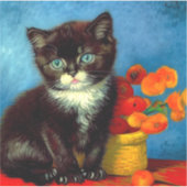 Sticker Van Gogh Tuxedo Cat (Devant)