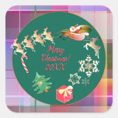 Sticker van het kerstkerstkerstkerstkerstkerstkers (Voorkant)