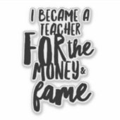 Sticker van het Leven van de leraar (Voorkant)