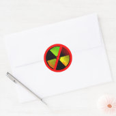 Sticker van het Symbool van Grunge van Radoactive (Envelop)