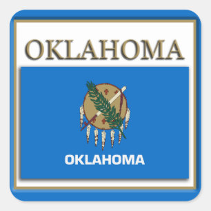 Sticker van het vlaggenontwerp van de Oklahoma-sta